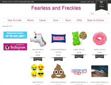 Tablet Screenshot of fearlessandfreckles.com